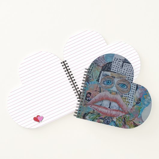 Abstraktes Lippen-Notebook Notizblock (Innenseite)