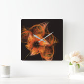 Abstraktes Locarno Highlights Quadratische Wanduhr (Zuhause)