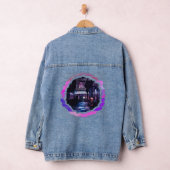 Abstraktes Lofi City Artwork Jeansjacke (Hangar)