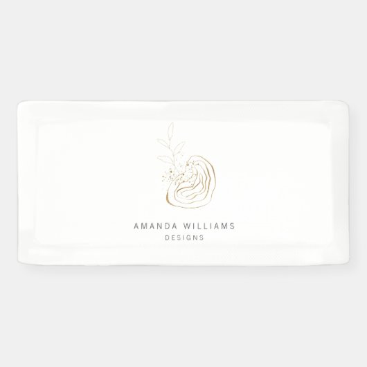 Abstraktes Logo des Minimal Gold Designer Banner (Horizontal)