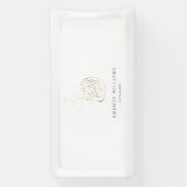 Abstraktes Logo des Minimal Gold Designer Banner (Vertikal)