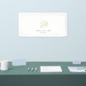 Abstraktes Logo des Minimal Gold Designer Banner (Messe)