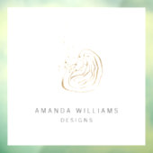 Abstraktes Logo des Minimal Gold Designer Fensteraufkleber (Blatt 3)