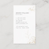 Abstraktes Logo des Minimal Gold Designer Visitenkarte (Rückseite)