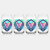 Abstraktes Logo-Design für Sets aus Glas einzigart (Hinten)