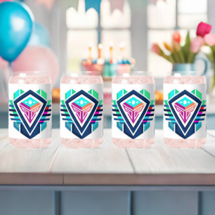 Abstraktes Logo-Design für Sets aus Glas einzigart