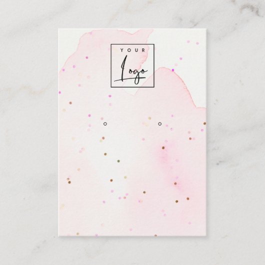 Abstraktes Logo-Display des Confetti-Blush-Studs Visitenkarte (Vorderseite)