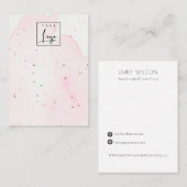 Abstraktes Logo-Display des Confetti-Blush-Studs Visitenkarte (Vorne/Hinten)