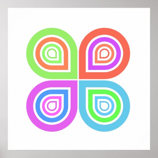 Abstraktes Logo-Foto Poster (Vorne)