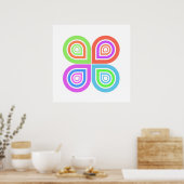 Abstraktes Logo-Foto Poster (Küche)