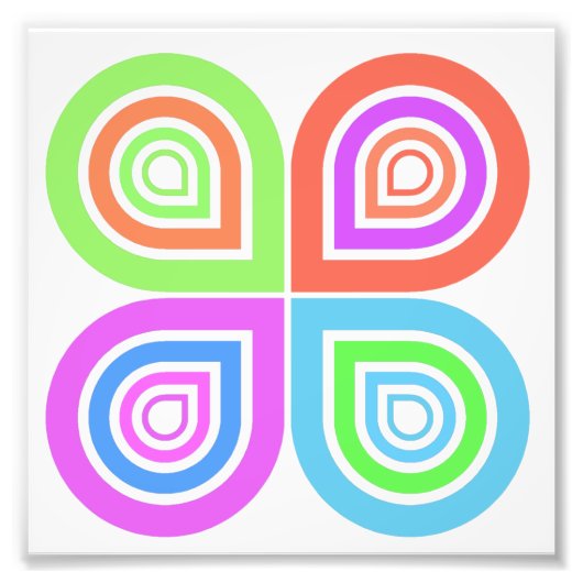 Abstraktes Logo Fotodruck (Vorne)