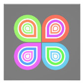 Abstraktes Logo Fotodruck (Vorne)