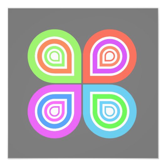 Abstraktes Logo Fotodruck (Vorne)