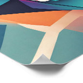 Abstraktes Logo für ein Hundebandagenteam Poster (Ecke)