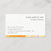 Abstraktes Logo für künstlerisch gelbe blaue Aquar Visitenkarte (Rückseite)