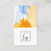 Abstraktes Logo für künstlerisch gelbe blaue Aquar Visitenkarte (Vorderseite)