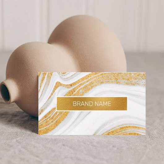 Abstraktes Logo für White and Gold Foods Visitenkarte