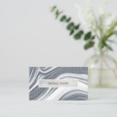 Abstraktes Logo-Visitenkarte für Silver Fox Visitenkarte (Stehend Vorderseite)