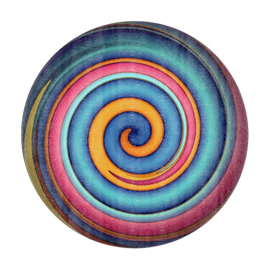 Abstraktes Lollipop-Glas Schneidebrett (Vorderseite)