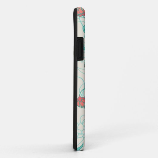 Abstraktes Lotos-Muster Case-Mate iPhone Hülle (Hinten/Rechts)