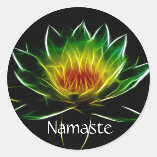 Abstraktes Lotus | Angepasst Runder Aufkleber (Vorderseite)