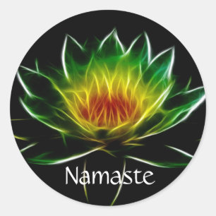 Abstraktes Lotus   Angepasst Runder Aufkleber