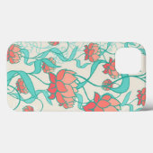 Abstraktes Lotus-Muster Case-Mate iPhone Hülle (Rückseite (Horizontal))