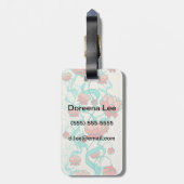 Abstraktes Lotusmuster Gepäckanhänger (Rückseite vertikal)