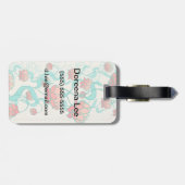 Abstraktes Lotusmuster Gepäckanhänger (Rückseite horizontal)