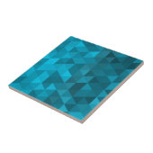 abstraktes Low-Polster mit blauem Dreieck Fliese (Seite)