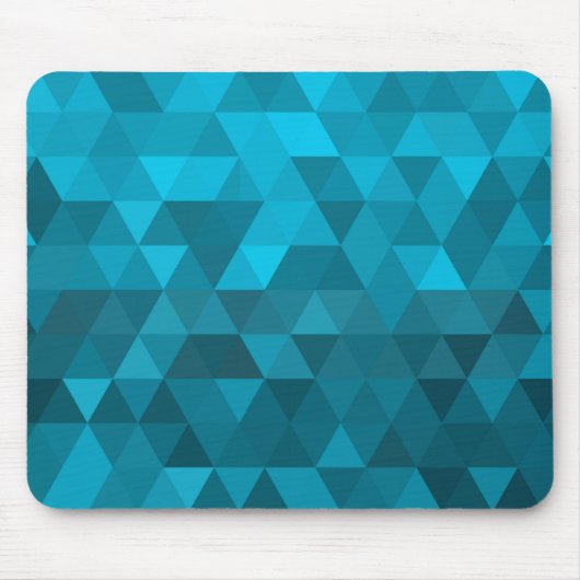 abstraktes Low-Polster mit blauem Dreieck Mousepad (Vorne)