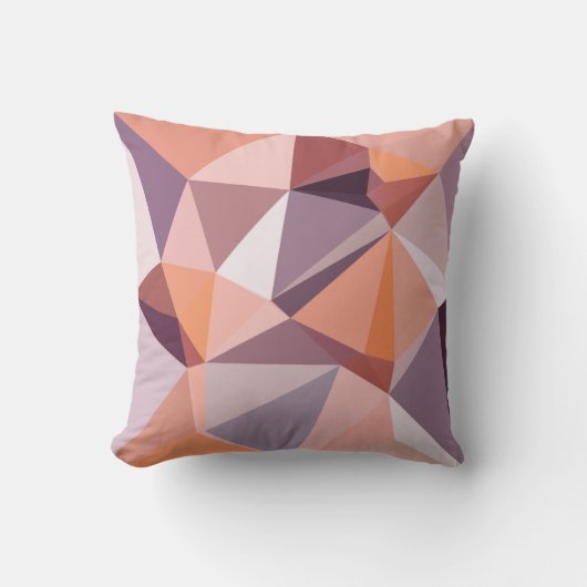 Abstraktes Low-Polygon Kissen (Vorderseite)