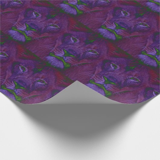 Abstraktes Löwenpapier Geschenkpapier (Ecke)