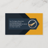 Abstraktes Luftfahrzeug-Logistikpilot Visitenkarte (Rückseite)