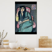 Abstraktes Mädchen am Handy Poster (Küche)