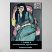 Abstraktes Mädchen auf Handy-Poster Poster (Vorne)