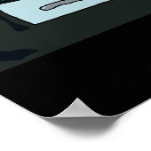 Abstraktes Mädchen auf Tablette Poster (Ecke)