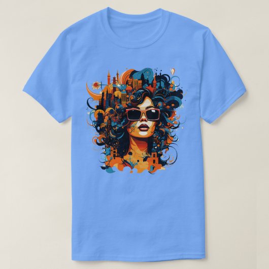 Abstraktes Mädchen-Design T-Shirt (Design vorne)