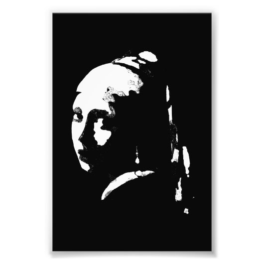 Abstraktes Mädchen mit Perlenverdienst Foto Erweit (Vorne)