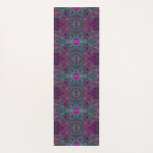 Abstraktes Magenta und Aquamarines Blaues Groovitm Yogamatte (Rückseite)