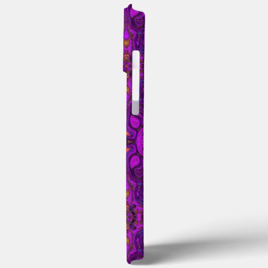 Abstraktes Magenta- und Schwarz-Groovy-Muster Case-Mate iPhone Hülle (Rückseite / Links)