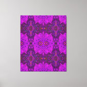 Abstraktes Magenta- und Schwarz-Groovy-Muster Leinwanddruck (Vorderseite)