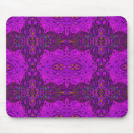 Abstraktes Magenta- und Schwarz-Groovy-Muster Mousepad