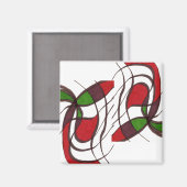 abstraktes Magnet "Fliegender Fisch" (Vorderseite/Rückseite)