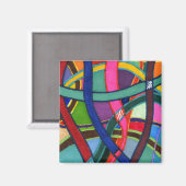 abstraktes Magnet "Tangled Weave" (Vorderseite/Rückseite)