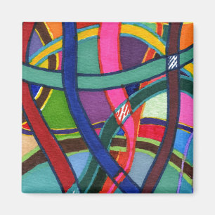 abstraktes Magnet "Tangled Weave"