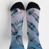 Abstraktes Malen auf Crew Socken (Oben)