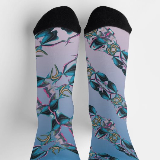 Abstraktes Malen auf Crew Socken (Oben)