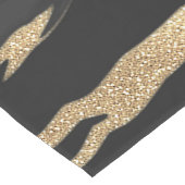 Abstraktes Malen aus schwarzem Gold Mittelgroßer Tischläufer (Ecke)