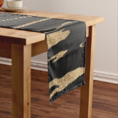 Abstraktes Malen aus schwarzem Gold Mittelgroßer Tischläufer (Beispiel)